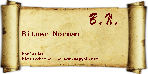 Bitner Norman névjegykártya